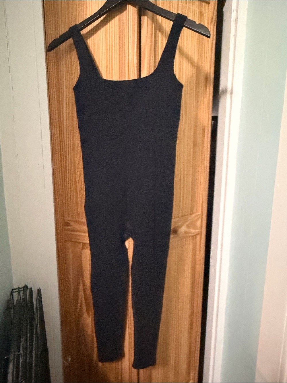Amazon Women's Black Scoop-Neck Jumpsuit Leggings